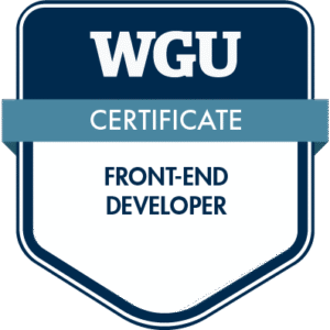 WGU Certified Front-End Developer Logo